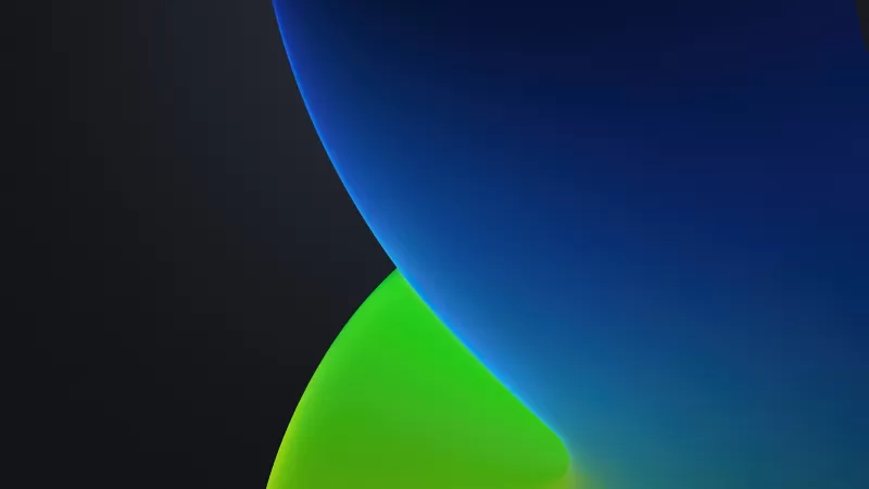iOS 14, WWDC, 2020, iPhone 12, iPadOS, Dark, Green, Blue, Stock