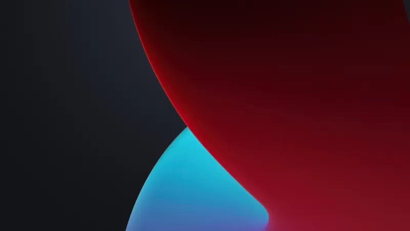iOS 14, WWDC, 2020, iPhone 12, iPadOS, Dark, Red, Stock