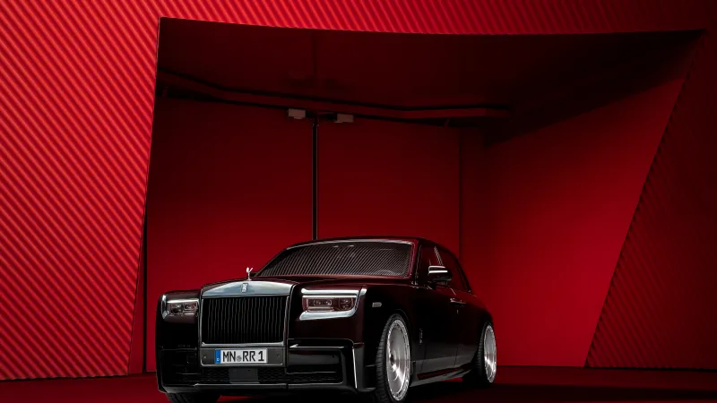 Rolls-Royce Phantom, SPOFEC, 2023, Black cars, Red, 5K, 8K