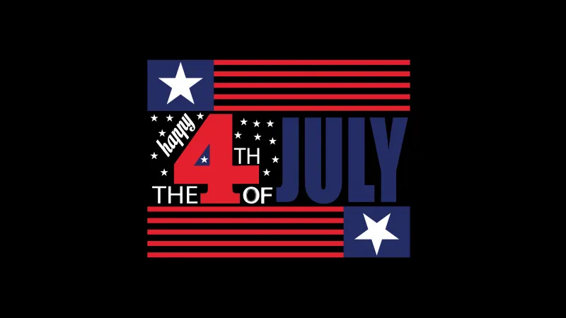4th of July Black wallpaper 4K