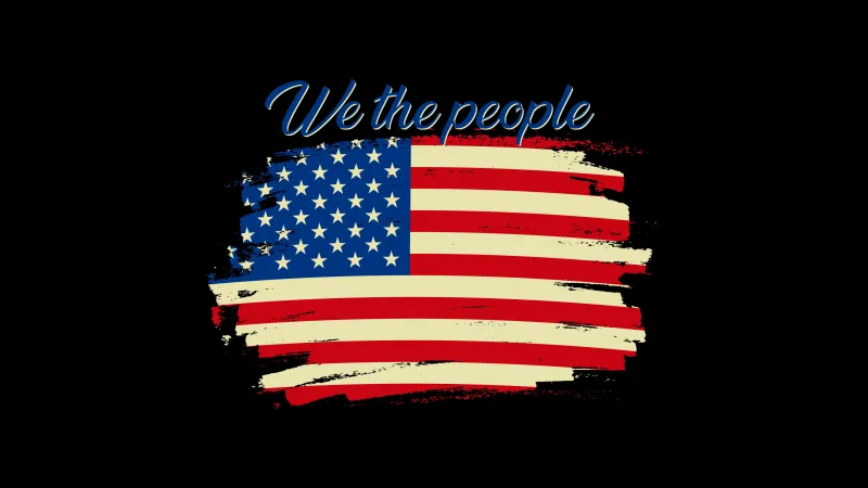 We are people 4K wallpaper, USA Flag