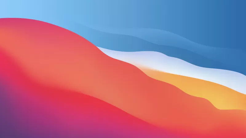 macOS Big Sur, Colorful, Waves, Smooth, Stock, Apple, Aesthetic, 5K