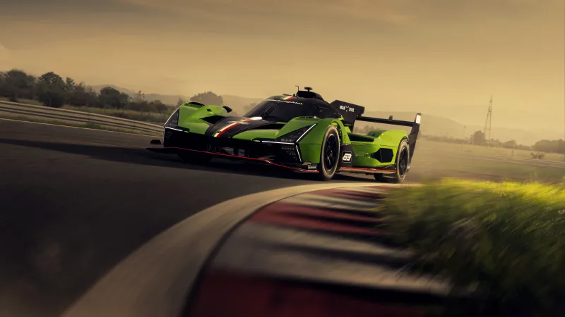 Lamborghini SC63, Race track, 8K, Le Mans Hypercar, LMDh Prototype, 5K