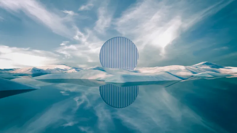 Geometric, Desert, Surreal, Reflection, 5K
