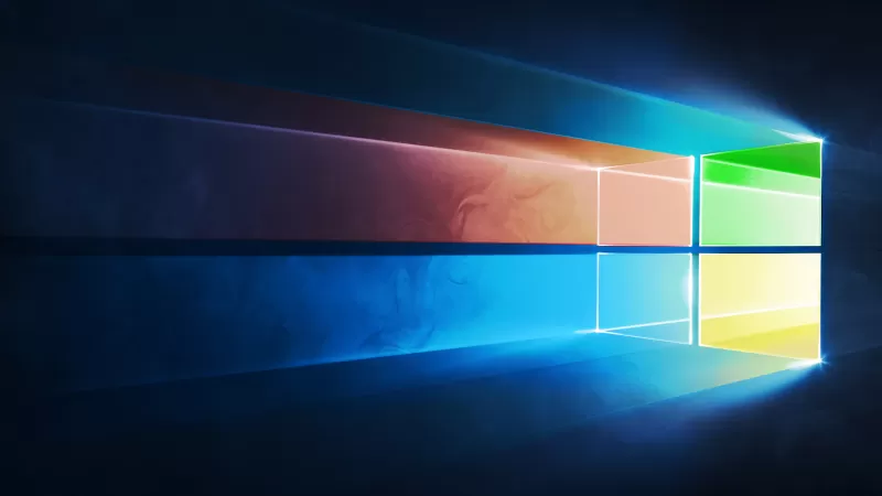 Microsoft Windows, Windows 10, Colorful, Blue background