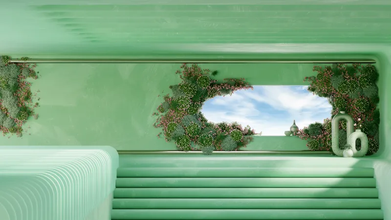 Modern architecture, Green aesthetic, Microsoft Design, Contemporary