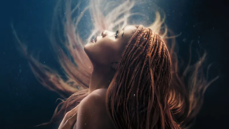 The Little Mermaid, Halle Bailey, Ariel (Disney Princess), 8K, Animation, 5K