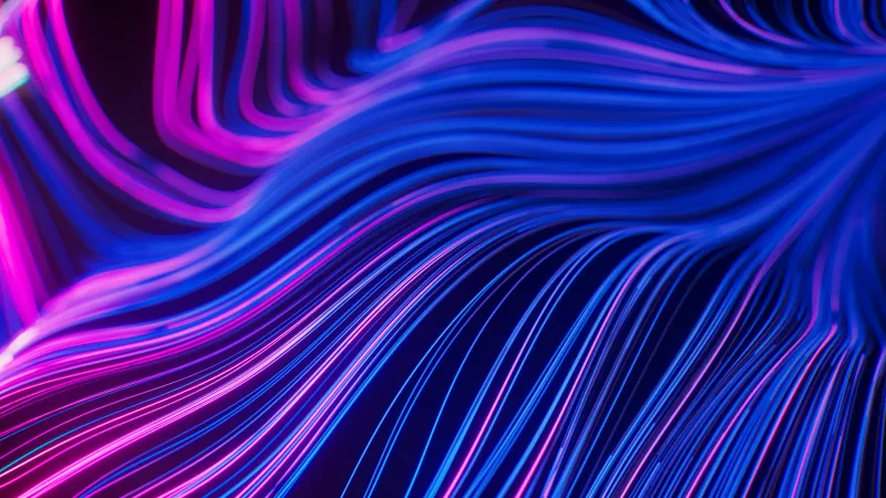 Purple neon swirls wallpaper, Light trails, Blue and pink