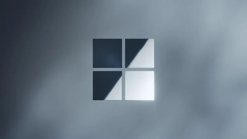 Microsoft Surface Laptop, Windows logo, Grey wallpaper