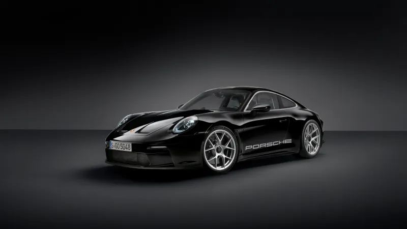Porsche 911, 5K, 8K, Dark background, Black cars