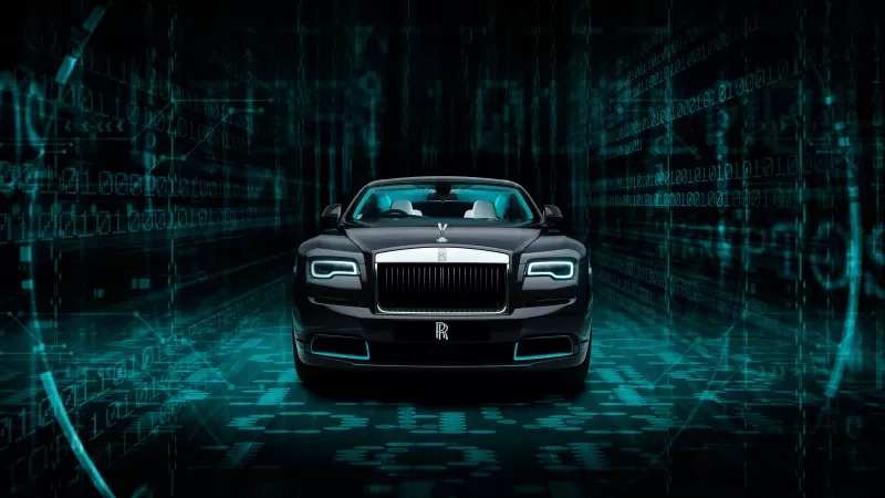 Rolls-Royce Wraith Kryptos Collection, 2020, 5K, 8K, Dark background