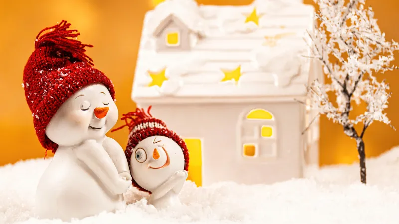 Cute snowman figures, Cozy, Winter