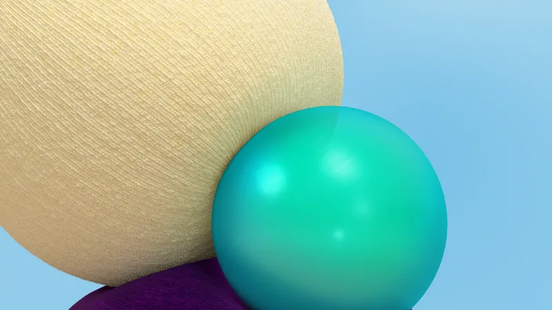 Samsung stock spheres, Teal and cream balls, Light blue, 5K wallpaper