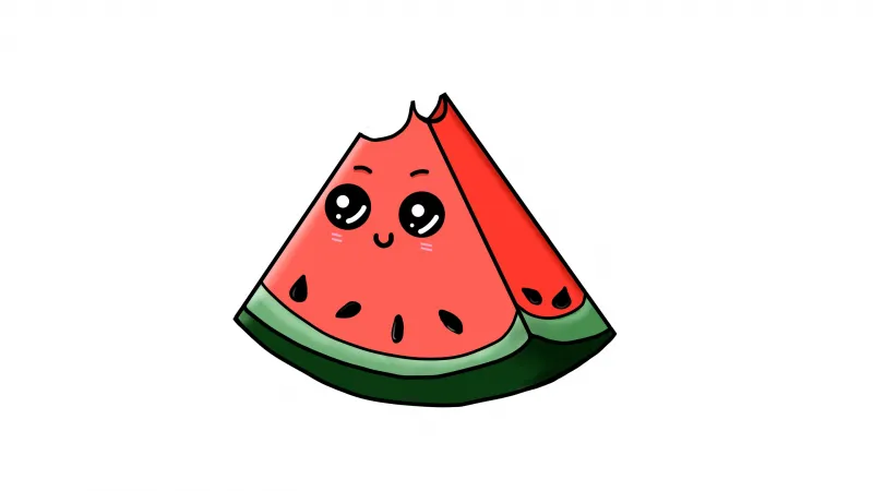 Watermelon Kawaii, HD wallpaper