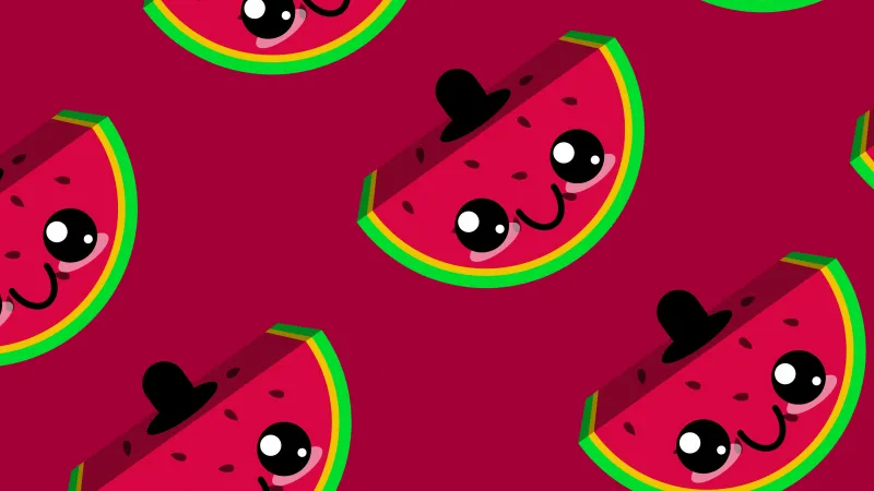 Cute Watermelon 4K, iPhone wallpaper