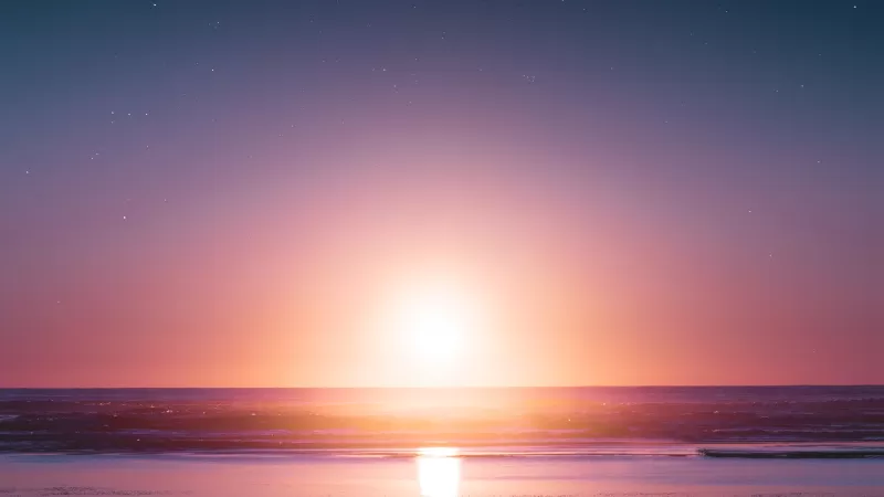Sunset, Seascape, Reflection, Beach, Seashore, Dawn, Kalaloch