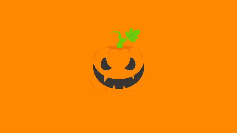 Cute Halloween Pumpkin, 4k background