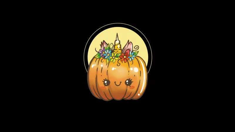 Cute Halloween Pumpkin, 4K wallpaper