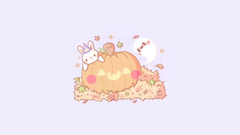 Kawaii Halloween, 4K wallpaper