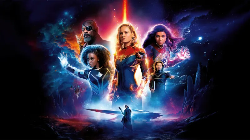 The Marvels, Official, 2023 Movies, Captain Marvel, Ms. Marvel, Monica Rambeau, 5K