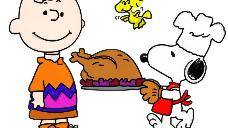 Snoopy thanksgiving, HD iPad wallpaper, Charlie Brown