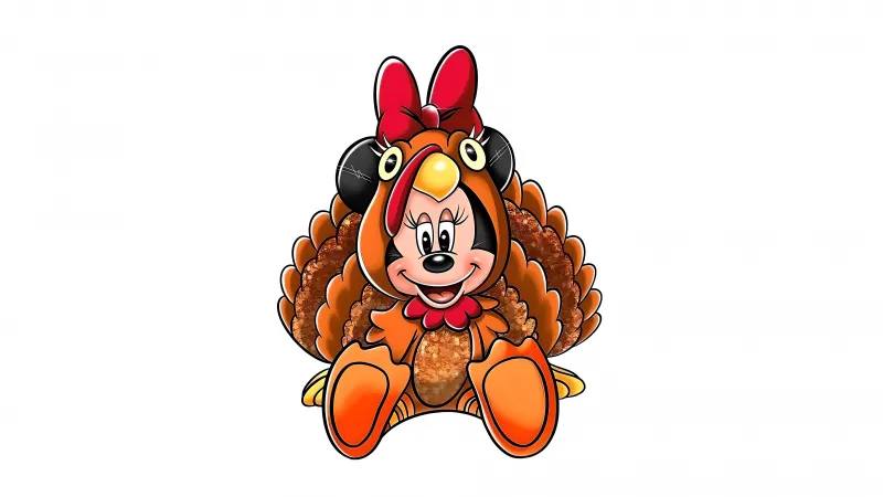 Minnie Mouse, Disney thanksgiving, 8K wallpaper