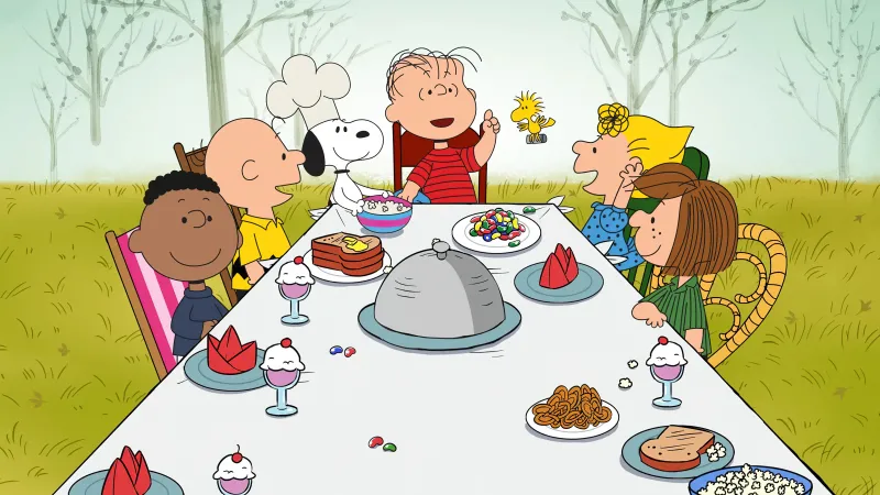 Charlie Brown Thanksgiving, Ultrawide wallpaper, Peanuts