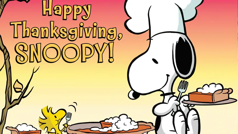 Happy Thanksgiving Snoopy, 4K wallpaper