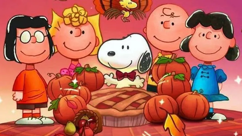 Peanuts thanksgiving, Snoopy, Charlie Brown, Phone background