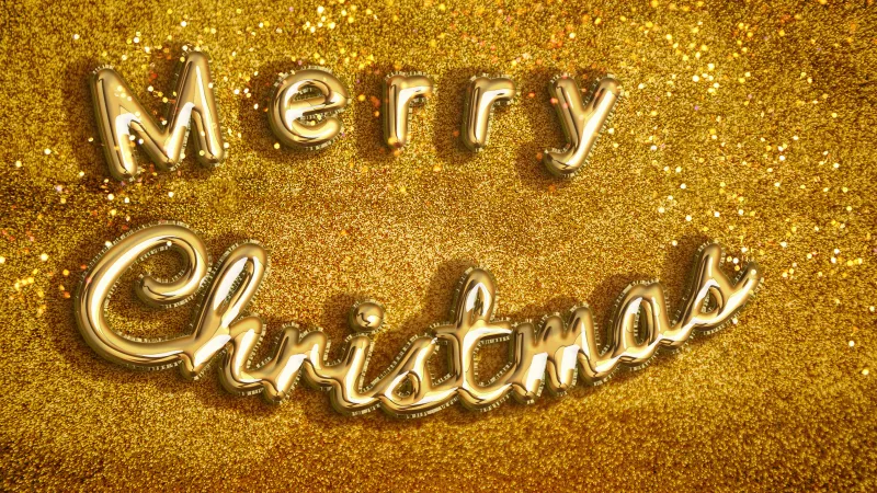 Merry Christmas, Glitter letters, 4k background