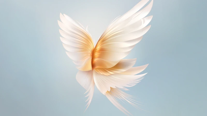 Angel wings, Blue background, Honor, Stock