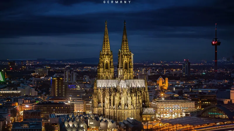 Cologne Cathedral 4K wallpaper, Germany