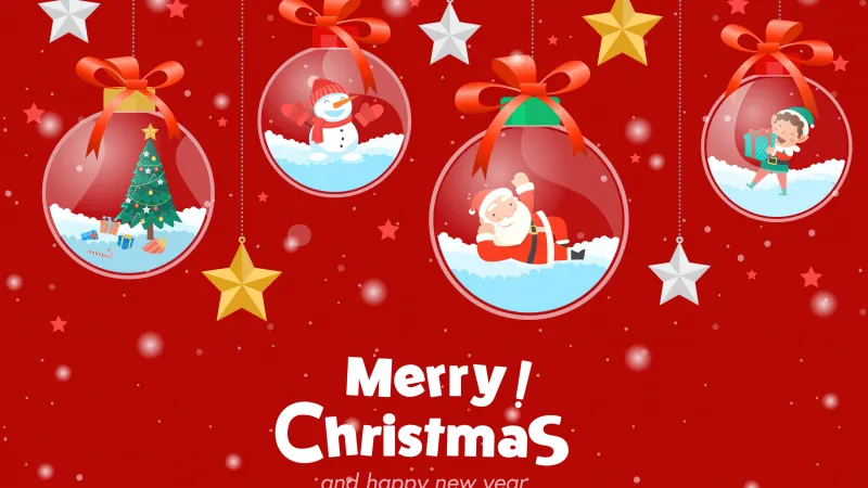 Merry Christmas, Red background