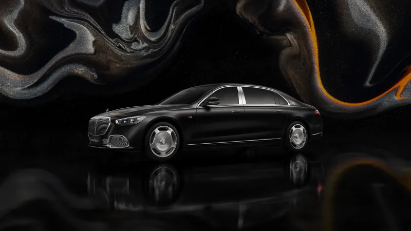 Mercedes-Maybach S 680 4MATIC, Black cars, 2024, Dark aesthetic