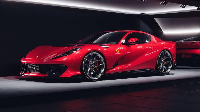 Ferrari 812 Competizione, Supercar, Limited edition, 5K, Red cars