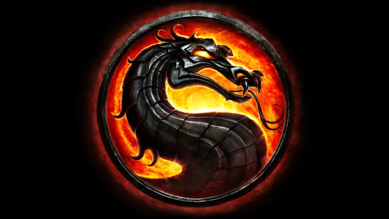 Mortal Kombat, Dragon, Black background