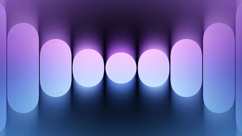 Geometric Ultrawide Gradient background, Circles, Hypnotic, Purple aesthetic