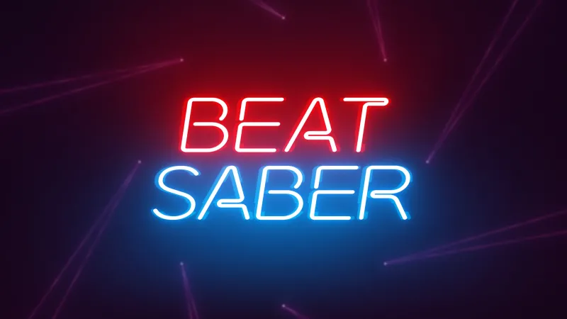 Beat Saber, PlayStation 5, Neon typography