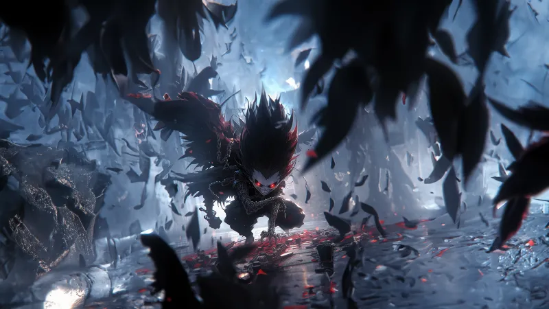 Ryuk wallpaper, Death Note, Dark fantasy, AI art