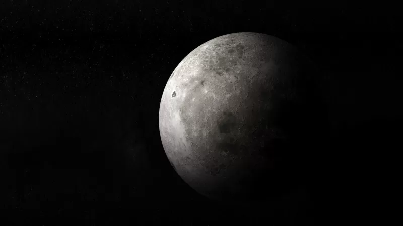 Moon, Black background HD