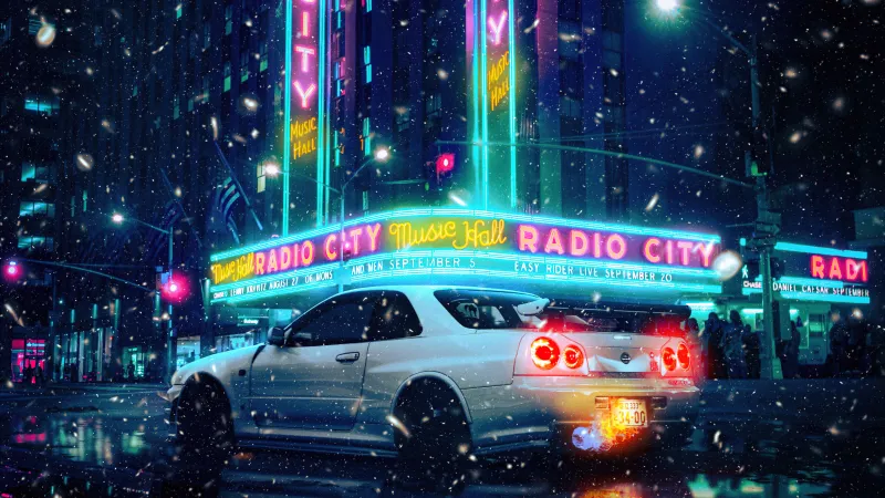 Nissan Skyline GTR R34, JDM car wallpaper