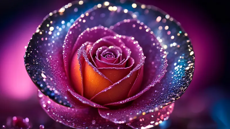 Rose flower Digital Art, Glitter Girly backgrounds