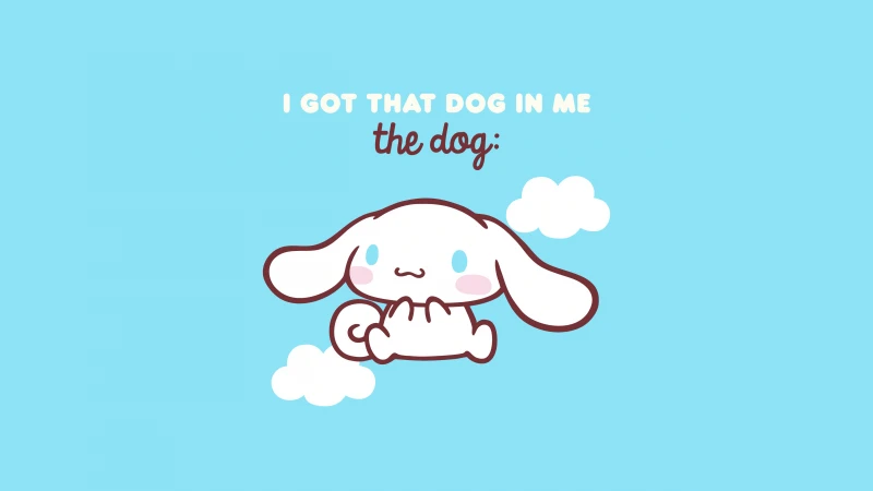 Sanrio, Cinnamoroll, Cute cartoon, Pastel blue, 5K
