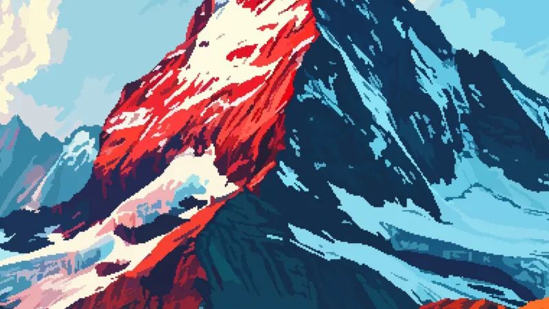 Matterhorn 8 bit, iPhone wallpaper HD