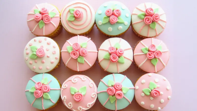 Cupcakes, Desktop wallpaper 4K