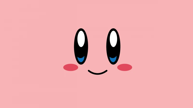 Kirby Cute Kawaii, Desktop background 5K, Peach background