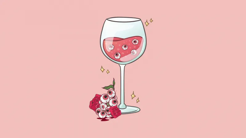 Aesthetic Weirdcore wallpaper, Peach background