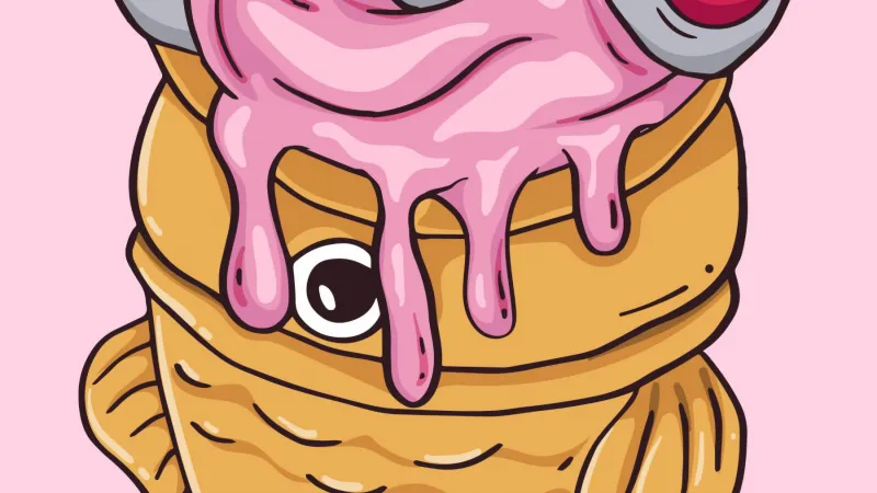 Weirdcore Icecream, Phone wallpaper