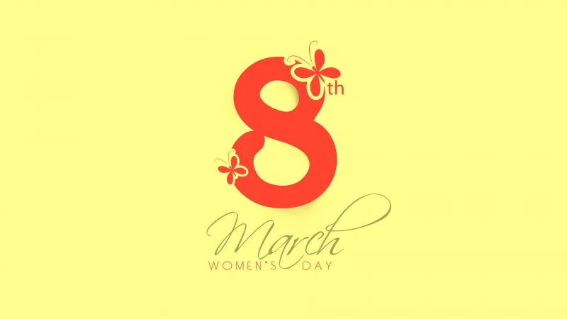Women's Day, Yellow background