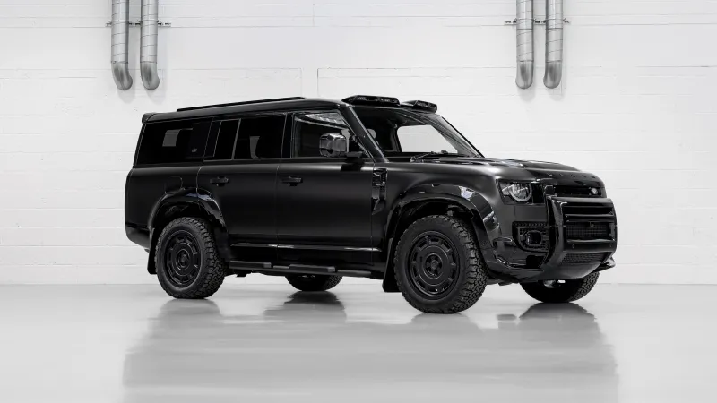 Urban Automotive Land Rover Defender Widetrack, 2024, Black cars, 5K